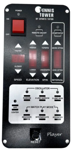 Sports Tutor Tennis Tower Player Control Panel