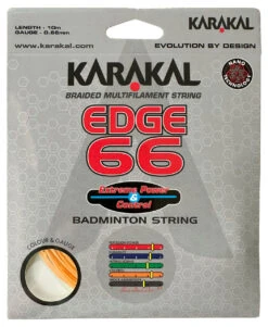 Karakal Edge 66 0.66mm Badminton Set -RacquetDepot Karakal Edge 66 0.66mm Badminton Set orange 14586.1727788543