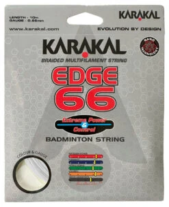 Karakal Edge 66 0.66mm Badminton Set -RacquetDepot Karakal Edge 66 0.66mm Badminton Set white 04237.1727788543