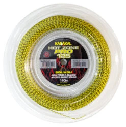 Karakal Hot Zone Pro 17 1.25mm Squash 110M Reel -RacquetDepot Karakal Hot Zone Pro 17 1.25mm Squash 110M Reel yellow 89114.1721385572