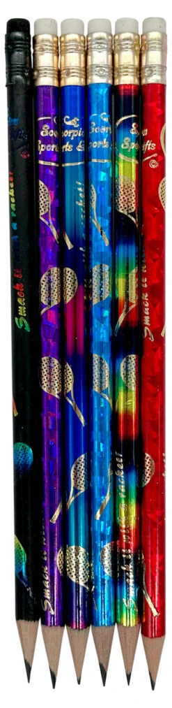 Apollo® Tennis Themed Pencil 6 Pack
