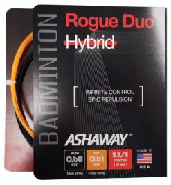 Ashaway Rogue Duo 0.68-0.61mm Badminton Hybrid Set