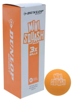 Dunlop Play Mini Orange Squash Balls 3 Pack