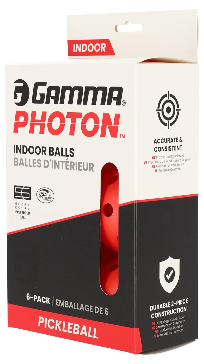 GAMMA Photon Indoor Pickleball Balls 6 Pack 4 GAMMA Photon Indoor Pickleball Balls 6 Pack - Image 2