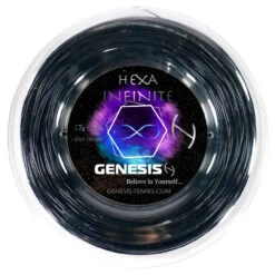 Genesis Hexa Infinite 17 1.23mm 200M Reel -RacquetDepot genesis hexa infinite 17 1 23mm 200m reel black 58159.1724068772