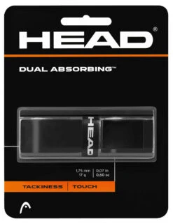 HEAD Dual Absorbing Replacement Grip -RacquetDepot head dual absorbing replacement grip black 23466 01125.1698770353