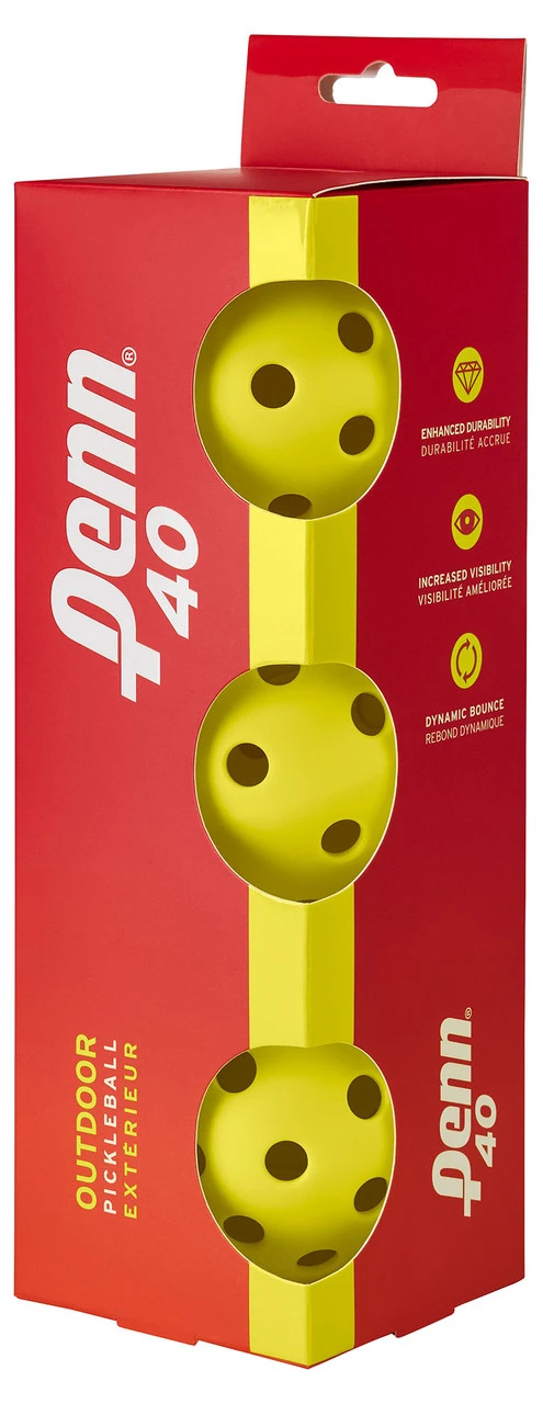 HEAD Penn 40 Outdoor Pickleball Balls 3 Pack 3 HEAD Penn 40 Outdoor Pickleball Balls 3 Pack