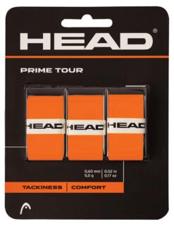 HEAD Prime Tour Overgrip 3 Pack -RacquetDepot head prime tour overgrip 3 pack orange 47858.1709571086
