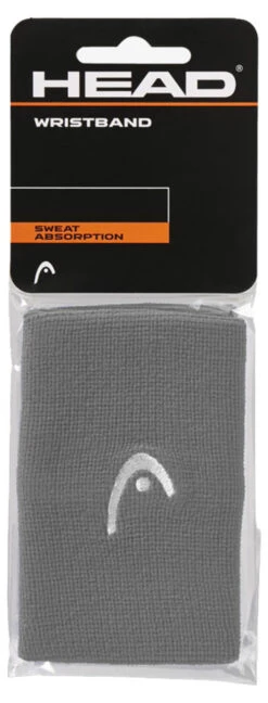 HEAD Wristbands 5" 2 Pack -RacquetDepot head wristbands 5 2 pack grey 54062.1709809000
