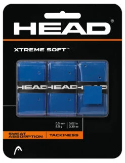 HEAD Xtreme Soft Overgrip 3 Pack -RacquetDepot head xtreme soft overgrip 3 pack blue 96805 85305.1698769676