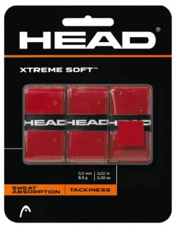 HEAD Xtreme Soft Overgrip 3 Pack -RacquetDepot head xtreme soft overgrip 3 pack red 48346.1731342965