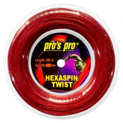 Pro's Pro Hexaspin Twist 17 1.20mm 200M Reel -RacquetDepot pros pro hexaspin twist 17 1 20mm 200m reel red 24972 26221.1698770491