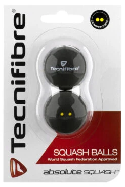 Tecnifibre Double Yellow Dot Squash Balls 2 Pack
