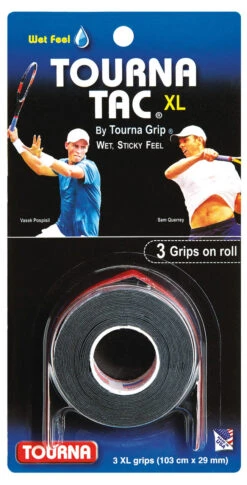 Tourna Tac XL Overgrip 3 Pack -RacquetDepot tourna tac xl overgrip 3 pack black 36188 78441.1698770038