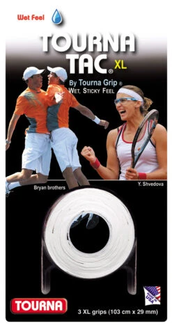 Tourna Tac XL Overgrip 3 Pack -RacquetDepot tourna tac xl white 3 pack overgrip 27832 29698.1698770038