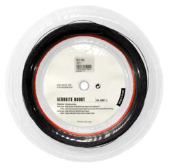 Yonex Aerobite Boost 0.72-0.61mm Badminton Hybrid 200M Reel -RacquetDepot yonex aerobite boost 0 72 0 61mm badminton hybrid 200m reel grey back of red 80690 39779.1698772299