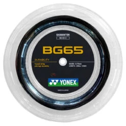 Yonex BG65 0.70mm Badminton 200M Reel -RacquetDepot yonex bg65 0 70mm badminton 200m reel black new 82091.1756895523