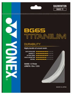 Yonex BG65Ti 0.70mm Badminton Set