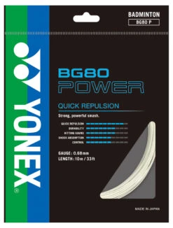 Yonex BG80 Power 0.68mm Badminton Set