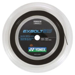 Yonex Exbolt 65 0.65mm Badminton 200M Reel -RacquetDepot yonex exbolt 65 0 65mm badminton 200m reel black 76624 95697.1698773268