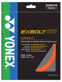 Yonex Exbolt 68 0.68mm Badminton Set -RacquetDepot yonex exbolt 68 0 68mm badminton set orange 01316.1753865803