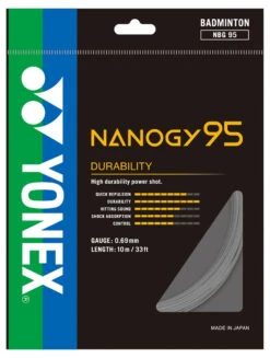 Yonex Nanogy 95 0.69mm Badminton Set -RacquetDepot yonex nanogy 95 0 69mm badminton set silver 97172 18142.1698769531