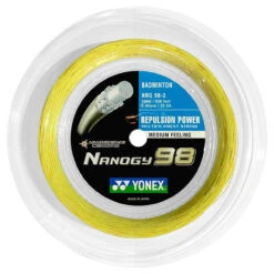 Yonex Nanogy 98 0.66mm Badminton 200M Reel -RacquetDepot yonex nanogy 98 0 66mm badminton 200m reel yellow 80024 40455.1698769919