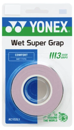 Yonex Super Grap Overgrip 3 Pack -RacquetDepot yonex super grap overgrip 3 pack light mist pink 78727.1754034960