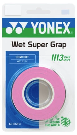 Yonex Super Grap Overgrip 3 Pack -RacquetDepot yonex super grap overgrip 3 pack light pink 24676.1754034960