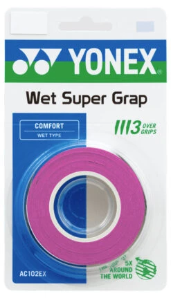 Yonex Super Grap Overgrip 3 Pack -RacquetDepot yonex super grap overgrip 3 pack pink new 67486.1724068099