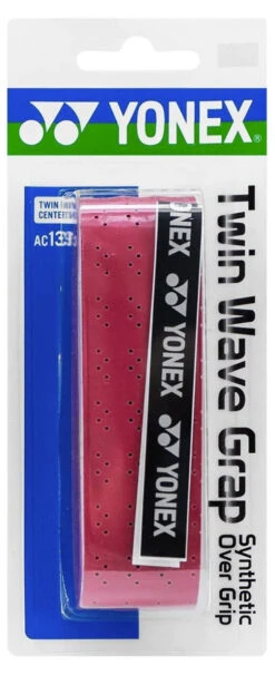 Yonex Twin Wave Overgrip -RacquetDepot yonex twin wave replacement grip red 04655.1705750398